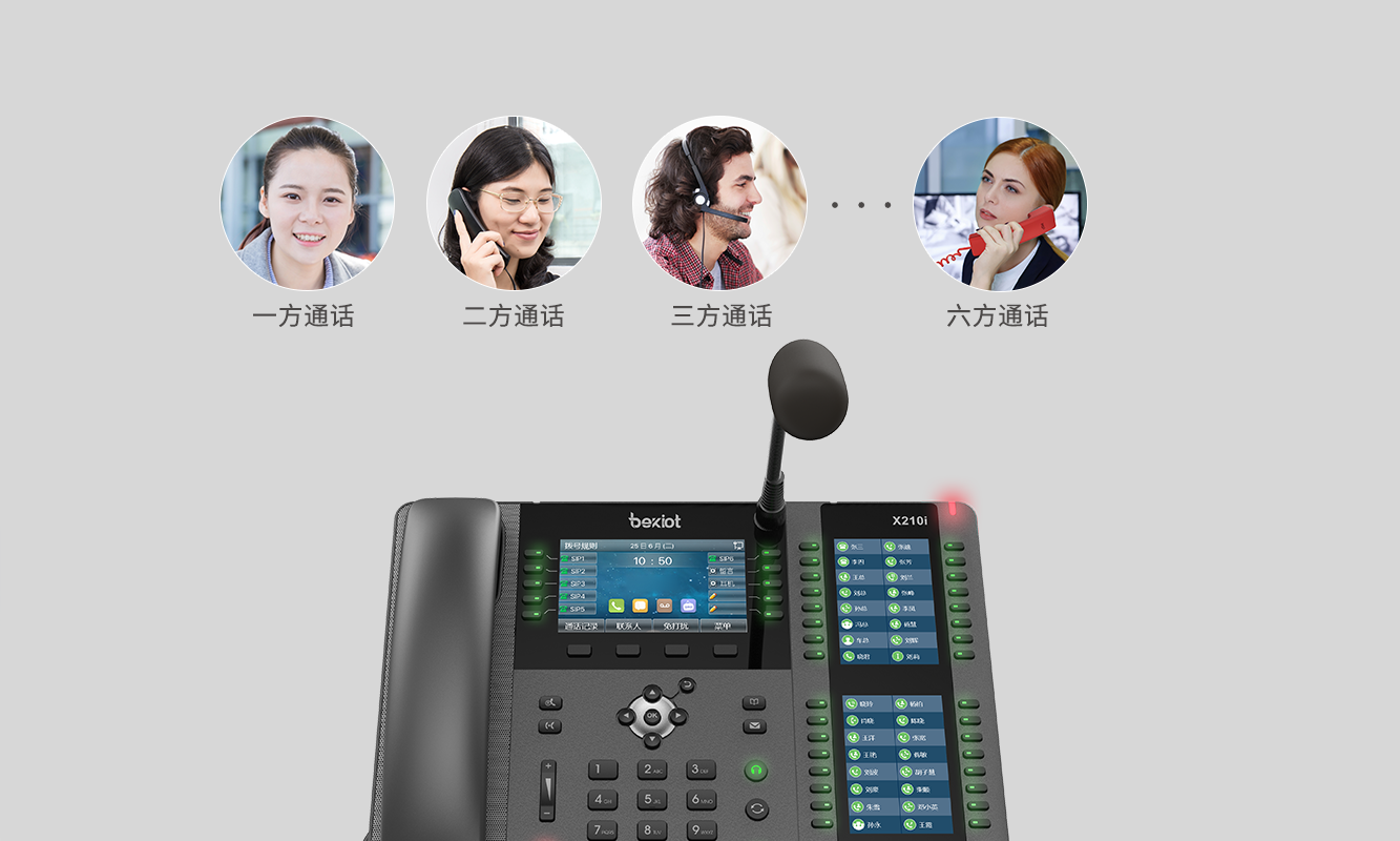 支持6方通话，高效办公