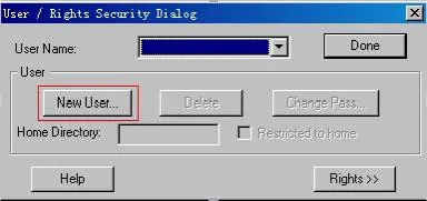 FTP 服务器新建用户
