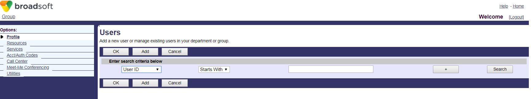 点击“Users”进入到 broadsoft 账号选择界面
