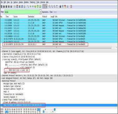 通过电话接收的 DHCP 消息