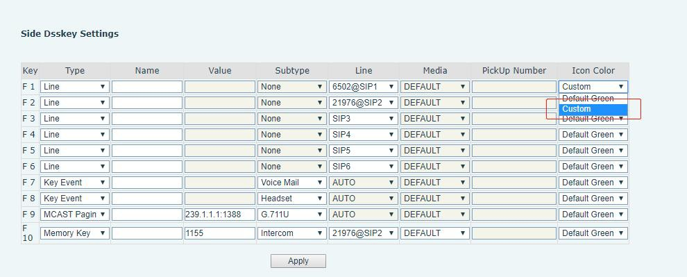 自定义 DSSkey 的图标