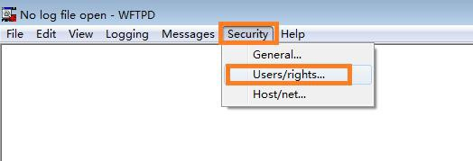 管理员身份打开 wftpd.exe
