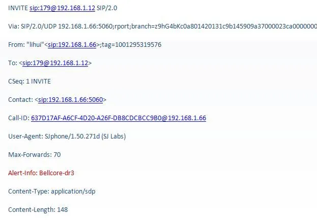 SIP 消息参考字段注