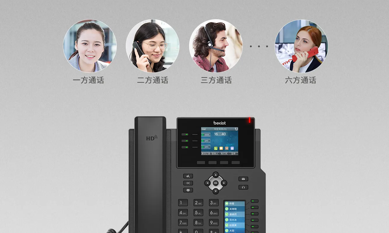 支持6方通话，高效办公