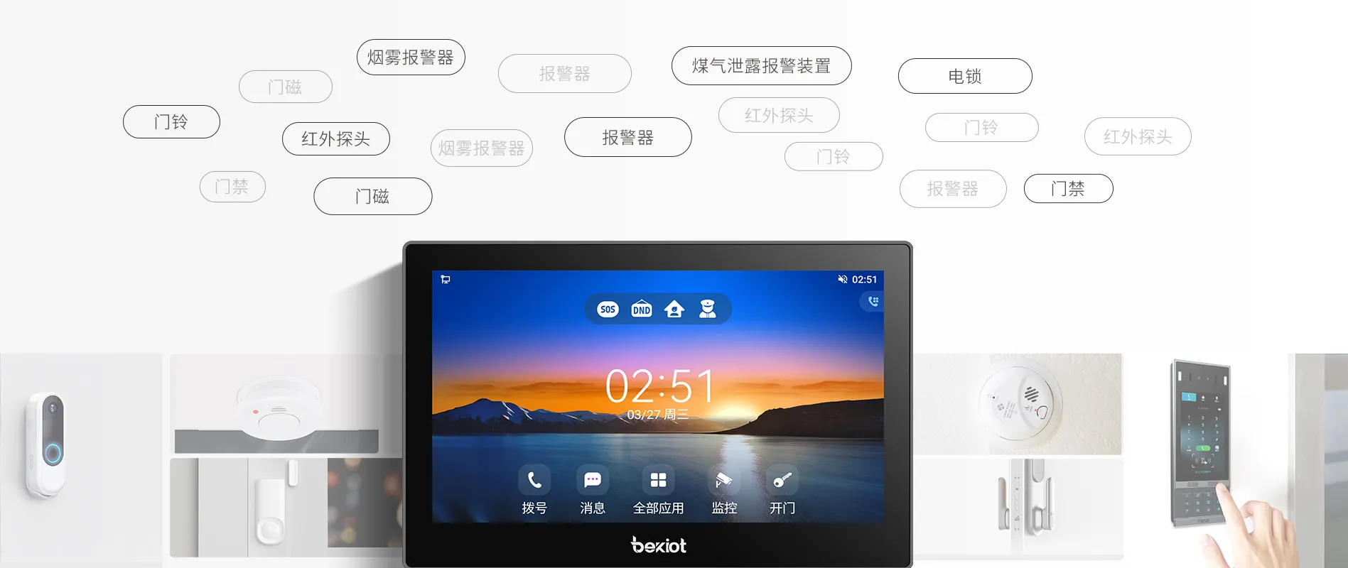 丰富拓展接口，安防设备联动
