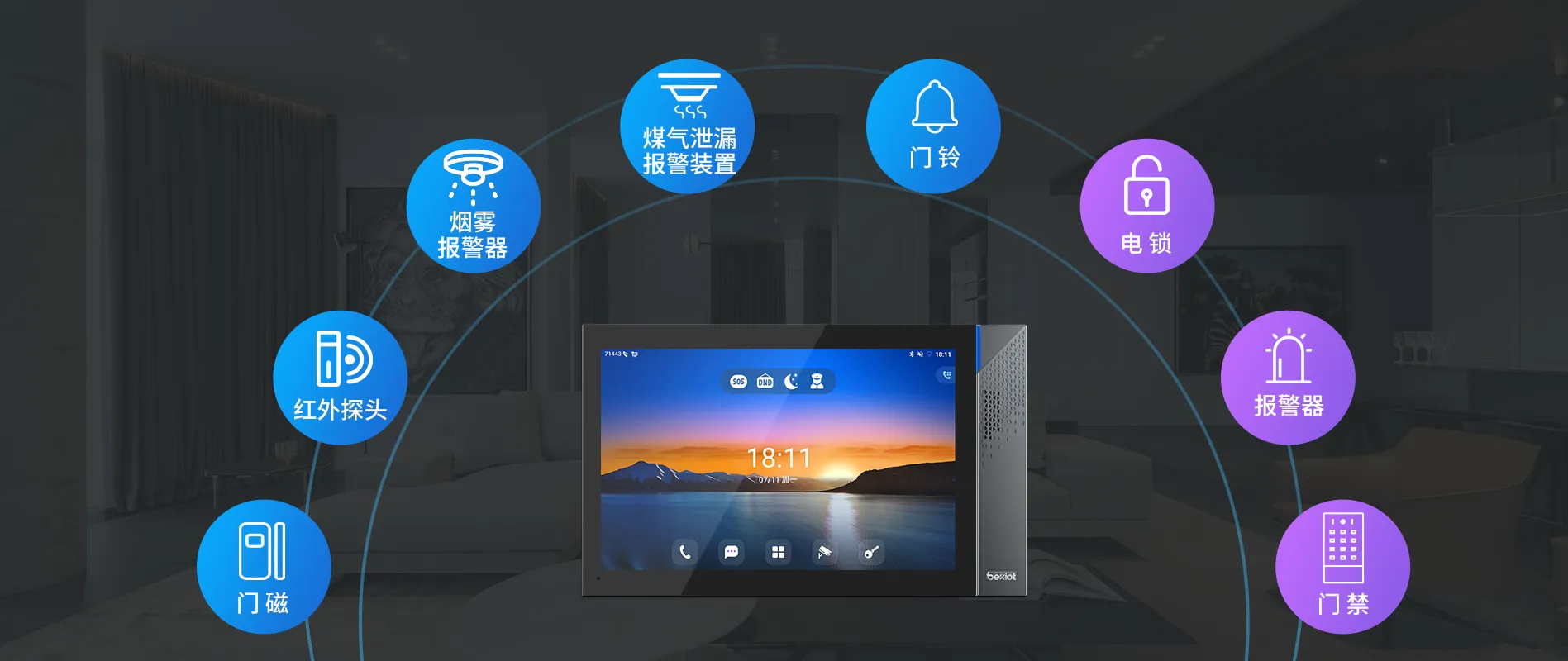 丰富拓展接口，安防设备联动