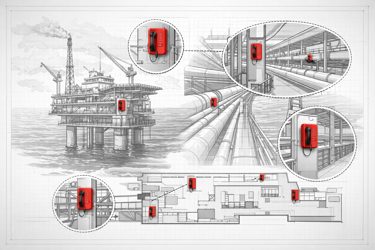 工业电话在海上平台与管廊场景中的部署方式