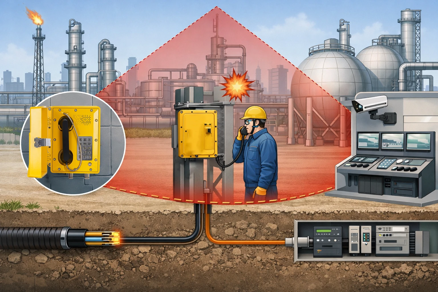 防爆电话机：为高风险作业区带来安心沟通