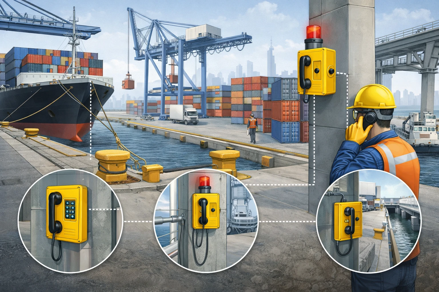 工业电话在港口和码头场景中的应用布局