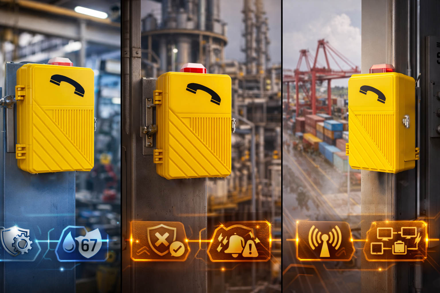 工业话机作业于不同工业场景下