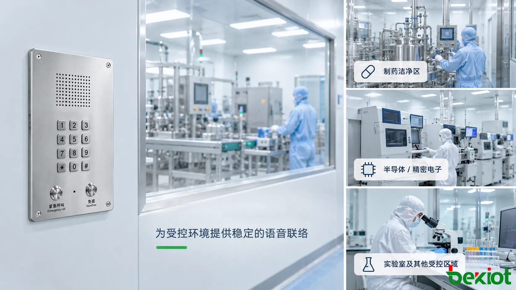 洁净室电话在制药电子制造和实验室受控环境中的应用