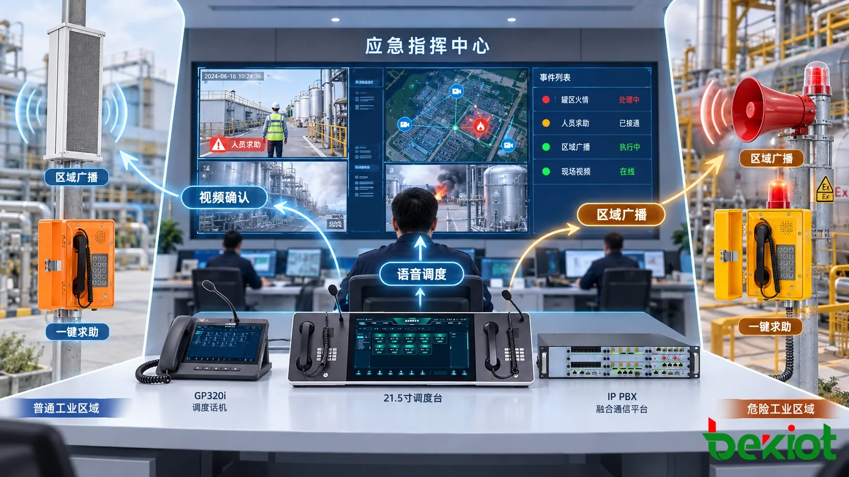 应急指挥平台视频通信调度联动