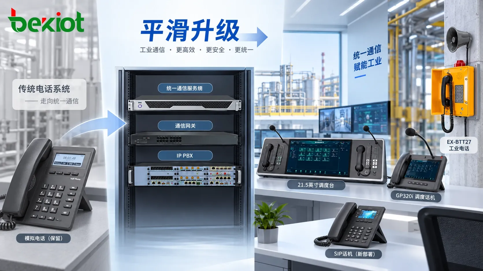 传统电话系统升级工业融合通信平台
